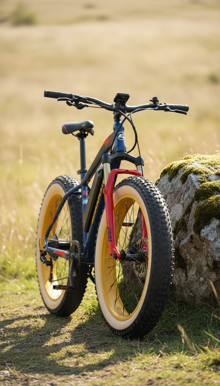Fat tire electric bicycle for rugged terrain